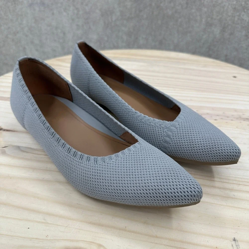 Vionic Dahlia Knit Pointed Toe Ballet Flats 9 Pointed Toe Slip On Comfort Shoes